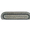 Earth Rugs Black & Tan Oval Stair Tread, 27"x8.25", Braided Jute Rug for Rustic or Farmhouse Stairs, Slip-Resistant Accent - 3 of 3