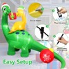 SUGIFT 9.5ft Christmas Dinosaur Inflatable Outdoor Decorations Christmas Inflatables Green Dinosaur  Christmas Decorations - 3 of 4