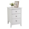 Karl Home 3-Drawer White MDF 15.75in. W Nightstands - 2 of 4