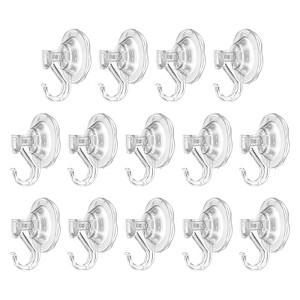Unique Bargains Waterproof Vacuum Load 6.6 lbs Suction Cup Hooks Clear - 1 of 4