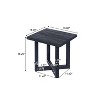 Christopher Knight Home Winona Outdoor Rustic Slat Panel  Acacia Wood Square End Table with Criss-Cross Base - 3 of 4