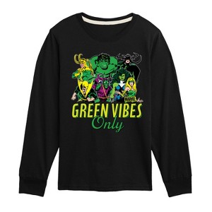 Boys' - Marvel - St. Patrick's Day Green Vibes Only Long Sleeve Graphic T-Shirt - 1 of 4