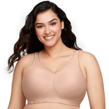 Glamorise Womens MagicLift Front-Closure Posture Back Wirefree Bra 1265  Café 50D