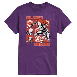 Men's - Marvel - Black Widow Grid Short Sleeve Graphic T-Shirt - 1 of 4