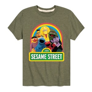 Boys' - Sesame Street - Group Elmo And Friends Short Sleeve Graphic T-Shirt - 1 of 4