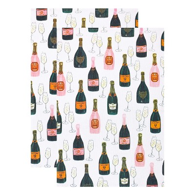 MU Kitchen Designer Cotton Dish Towel, Set of 2, Bubbly
