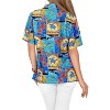 LA LEELA Button Down Shirt for Women Casual Summer Beach Party Colorful Shirt Hawaiian TShirts Short Sleeve Vacation Colorful for Women - 2 of 4