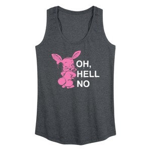 Women's - Instant Message - Punk Rabbit Oh Hell No Graphic Racerback Tank - 1 of 4