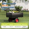 ATV Trailer Tow Behind Steel Dump Cart, 750 lbs 17 Cubic Feet Heavy Yard Garden Utility Trailer Pull Behind with Removable Sides & All Terrain Tires - 4 of 4