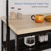 kitchen Island, Bakers Rack, Island Table for Kitchen,3 Tier Microwave Stand Oven Shelf with Storage,Large Coffee Bar Table, Storage Shelf - 4 of 4