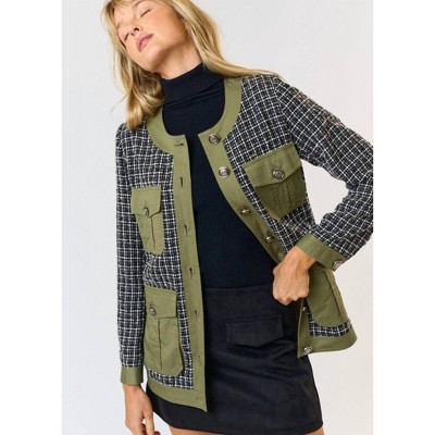 Women's Pulling It Together Tweed Jacket - lalavon