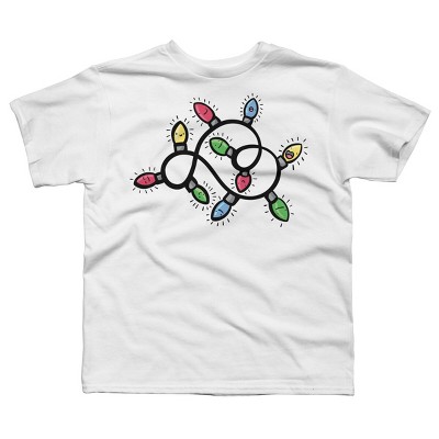 Boy's Design By Humans Christmas Lights By emcgaughey T-Shirt