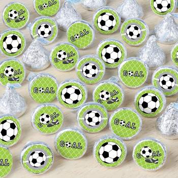 Big Dot of Happiness GOAAAL! - Soccer - Baby Shower or Birthday Party Small Round Candy Stickers - Party Favor Labels - 324 Count