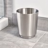 iDesign Stainless Steel Round Bathroom Trash Can - Set of 2 - Brushed - 3 of 4