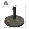 Tangkula Outdoor Market Umbrella Base Stand Heavy-duty Resin Round Pole Holder - 2 of 4