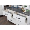 Vynxaria Two-Tone Contemporary Nightstand 22"Wx15.75"Dx23.875"H, White/Gray, Felt-Lined Top Drawer - 4 of 4