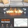 Tangkula 42 Inch Patio Rattan Propane Fire Pit Propane Gas Fire Pit Table w/ Wind Guard - 4 of 4