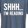 Women's - Instant Message - Shhh I'm Reading Short Sleeve Graphic T-Shirt - 2 of 4