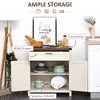 NicBex Sideboard & Buffet Cabinet Kitchen Storage Cabinet with 2 Barn Doors for Living Room,White - 4 of 4