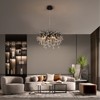 PAKOKULA Modern 10-Light Black Round Tree Branches Crystal Raindrop Chandelier - 2 of 4