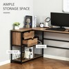 Aghana Digitals L-Shaped Industrial Office Desk with 2 Drawers, 2 Storage Shelves, Steel Frame & - 4 of 4