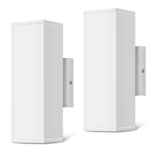 DAKAFUL Modern Outdoor Wall Sconce,Aluminum Square Up Down LED Light, Waterproof Exterior Fixture for Porch/Patio/Garden/Garage(2-Pack) - 1 of 4