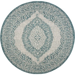 Courtyard CY8751 UV & Stain Resistant Non-Shedding Power Loomed Indoor/Outdoor Rugs - Safavieh - 1 of 3