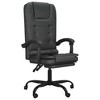 vidaXL Massage Reclining Office Chair Black Faux Leather - 2 of 4