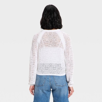 Women’s Long Sleeve Openwork Cardigan – Universal Thread