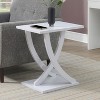 HomeStock Belmont Criss-Cross Chairside End Table with Woodgrain Finish, Contemporary Side Table with Open Storage for Living Room Decor - 2 of 4