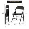 Folding Chairs 2 Pack - All-steel folding chairs with metal frame, 350 lbs weight capacity, portable, suitable for dining rooms, living rooms, etc. - 2 of 4