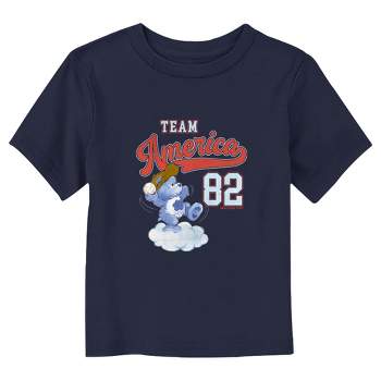 Care Bears Team America Baseball Grumpy Bear  T-Shirt - Navy Blue - 3T