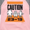 Girls' - Disney - Caution 2319 Shirt Tail Raglan Graphic T-shirt - 2 of 4