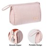 Unique Bargains PU Leather Makeup Bag Large Makeup Bag Make Up Brush Organizer Bag Toiletry Bag for Women 1 Pcs - 3 of 4