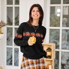 Women's Black Pumpkin Round Neck Long Sleeve Sweater - Cupshe - 3 of 4