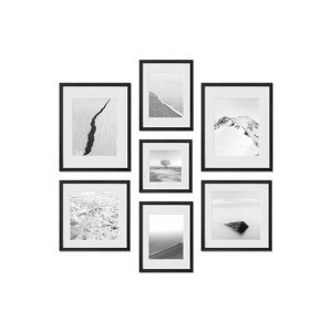 Haus and Hues Leeds Gallery Wall Frame Set with Real Glass and Mat - 1 of 4