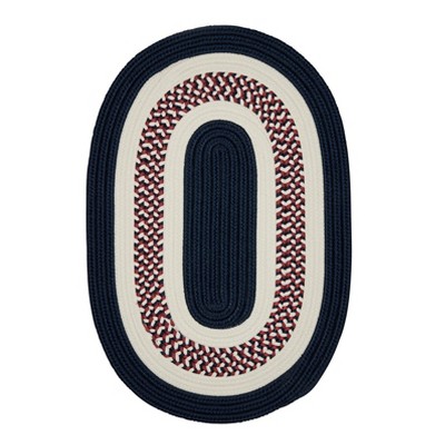 Colonial Mills Flowers Bay - Patriot Blue 2 Ft x3 Ft Oval Rug Indoor/Outdoor 100% Polypropylene