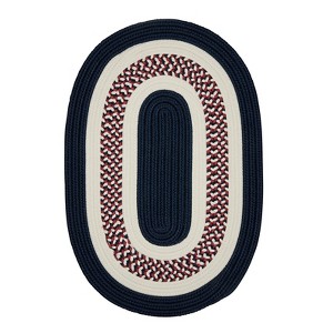 Colonial Mills Flowers Bay - Patriot Blue 4 Ft x6 Ft Oval Rug Indoor/Outdoor 100% Polypropylene - 1 of 2