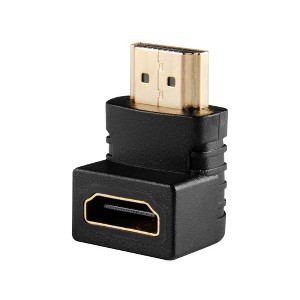 Insten Right Angle 90 Degree HDMI Female to Male Extend Adapter F/M - 1 of 4