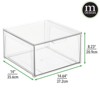 mDesign Plastic Stacking Closet Storage Organizer Bin with Pull Drawer - 3 of 4