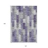 Purple Lavender And Gray Geometric Washable Indoor Outdoor Area Rug - 3 of 4