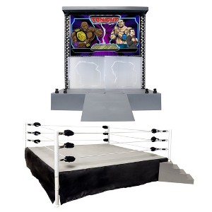 Wrestling Ring & Entrance Stage For WWE & AEW Wrestling Action Figures - 1 of 4
