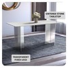 LeisureMod Kova Series Modern Rectangular Dining Table with Sintered Stone/Glass Top and Acrylic Base - 4 of 4