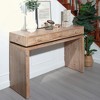 KIGFTSOD 47in Rustic Wooden Console Table with 3 Drawers - Entryway Table for Hallway, Foyer, Corridor, Office - 3 of 4