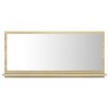 vidaXL Bathroom Mirror Sonoma Oak 31.5"x4.1"x14.6" Engineered Wood - 2 of 4
