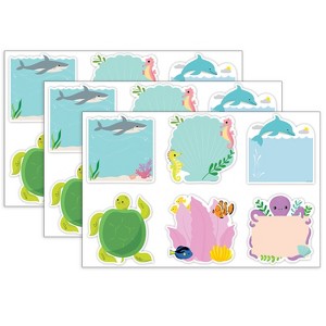 Creative Teaching Press® Sea Friends 6" Designer Cut-Outs, 36 Per Pack, 3 Packs - 1 of 3
