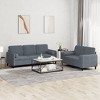 vidaXL Sofa Set Accent Couch Sectional Sofa for Living Room 2 Piece Velvet - 2 of 4