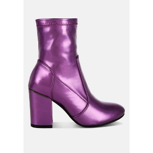 Tirana Metallic Pleather Sock Boots - 1 of 4