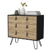 Kumasinova 3 Drawer Dresser,Wooden Chest of Drawers with Legs,Modern Storage Dresser,Bedroom and Entryway Furniture,1 Piece,Black - 4 of 4
