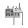 Sapphtopaz Modern L-Shaped Office Desk with 4 Shelves and 2 Cabinets Space-Saving Writing Desk Workstation Computer Desk for Home Office - 4 of 4